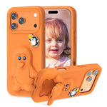 Ốp lưng điện thoại chống sốc EVA hình chim cánh cụt có giá đỡ, dành cho iPhone 17 Pro Max, iPhone 17 Pro, iPhone 17, iPhone Air, iPhone 16 Pro Max, iPhone 16 Pro, iPhone 16, iPhone 15 Pro Max