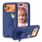 Ốp lưng điện thoại chống sốc EVA hình chim cánh cụt có giá đỡ, dành cho iPhone 17 Pro Max, iPhone 17 Pro, iPhone 17, iPhone Air, iPhone 16 Pro Max, iPhone 16 Pro, iPhone 16, iPhone 15 Pro Max