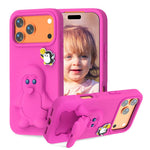 Ốp lưng điện thoại chống sốc EVA hình chim cánh cụt có giá đỡ, dành cho iPhone 17 Pro Max, iPhone 17 Pro, iPhone 17, iPhone Air, iPhone 16 Pro Max, iPhone 16 Pro, iPhone 16, iPhone 15 Pro Max