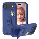 Ốp lưng điện thoại chống sốc EVA hình chim cánh cụt có giá đỡ, dành cho iPhone 17 Pro Max, iPhone 17 Pro, iPhone 17, iPhone Air, iPhone 16 Pro Max, iPhone 16 Pro, iPhone 16, iPhone 15 Pro Max