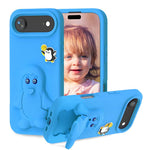 Ốp lưng điện thoại chống sốc EVA hình chim cánh cụt có giá đỡ, dành cho iPhone 17 Pro Max, iPhone 17 Pro, iPhone 17, iPhone Air, iPhone 16 Pro Max, iPhone 16 Pro, iPhone 16, iPhone 15 Pro Max