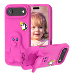 Ốp lưng điện thoại chống sốc EVA hình chim cánh cụt có giá đỡ, dành cho iPhone 17 Pro Max, iPhone 17 Pro, iPhone 17, iPhone Air, iPhone 16 Pro Max, iPhone 16 Pro, iPhone 16, iPhone 15 Pro Max