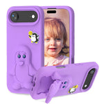 Ốp lưng điện thoại chống sốc EVA hình chim cánh cụt có giá đỡ, dành cho iPhone 17 Pro Max, iPhone 17 Pro, iPhone 17, iPhone Air, iPhone 16 Pro Max, iPhone 16 Pro, iPhone 16, iPhone 15 Pro Max