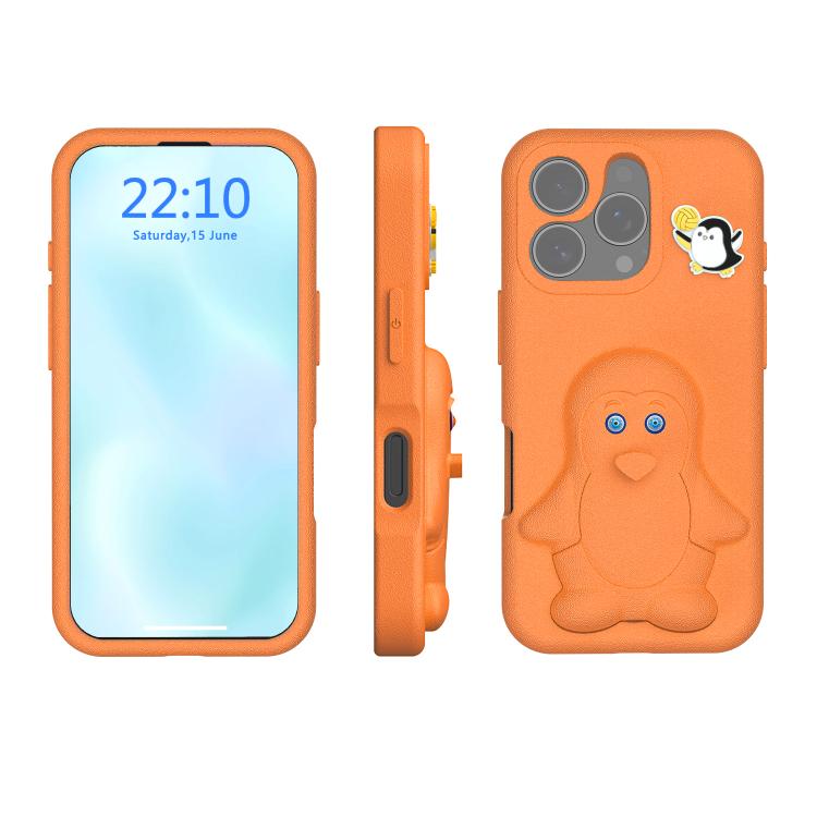 Ốp lưng điện thoại chống sốc EVA hình chim cánh cụt có giá đỡ, dành cho iPhone 17 Pro Max, iPhone 17 Pro, iPhone 17, iPhone Air, iPhone 16 Pro Max, iPhone 16 Pro, iPhone 16, iPhone 15 Pro Max