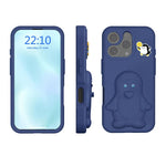 Ốp lưng điện thoại chống sốc EVA hình chim cánh cụt có giá đỡ, dành cho iPhone 17 Pro Max, iPhone 17 Pro, iPhone 17, iPhone Air, iPhone 16 Pro Max, iPhone 16 Pro, iPhone 16, iPhone 15 Pro Max