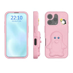 Ốp lưng điện thoại chống sốc EVA hình chim cánh cụt có giá đỡ, dành cho iPhone 17 Pro Max, iPhone 17 Pro, iPhone 17, iPhone Air, iPhone 16 Pro Max, iPhone 16 Pro, iPhone 16, iPhone 15 Pro Max