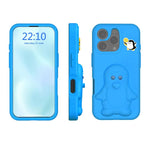 Ốp lưng điện thoại chống sốc EVA hình chim cánh cụt có giá đỡ, dành cho iPhone 17 Pro Max, iPhone 17 Pro, iPhone 17, iPhone Air, iPhone 16 Pro Max, iPhone 16 Pro, iPhone 16, iPhone 15 Pro Max