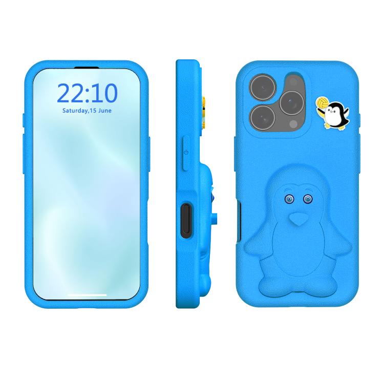 Ốp lưng điện thoại chống sốc EVA hình chim cánh cụt có giá đỡ, dành cho iPhone 17 Pro Max, iPhone 17 Pro, iPhone 17, iPhone Air, iPhone 16 Pro Max, iPhone 16 Pro, iPhone 16, iPhone 15 Pro Max