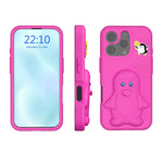 Ốp lưng điện thoại chống sốc EVA hình chim cánh cụt có giá đỡ, dành cho iPhone 17 Pro Max, iPhone 17 Pro, iPhone 17, iPhone Air, iPhone 16 Pro Max, iPhone 16 Pro, iPhone 16, iPhone 15 Pro Max