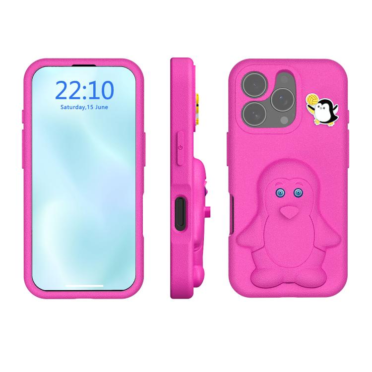 Ốp lưng điện thoại chống sốc EVA hình chim cánh cụt có giá đỡ, dành cho iPhone 17 Pro Max, iPhone 17 Pro, iPhone 17, iPhone Air, iPhone 16 Pro Max, iPhone 16 Pro, iPhone 16, iPhone 15 Pro Max