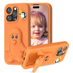 Ốp lưng điện thoại chống sốc EVA hình chim cánh cụt có giá đỡ, dành cho iPhone 17 Pro Max, iPhone 17 Pro, iPhone 17, iPhone Air, iPhone 16 Pro Max, iPhone 16 Pro, iPhone 16, iPhone 15 Pro Max