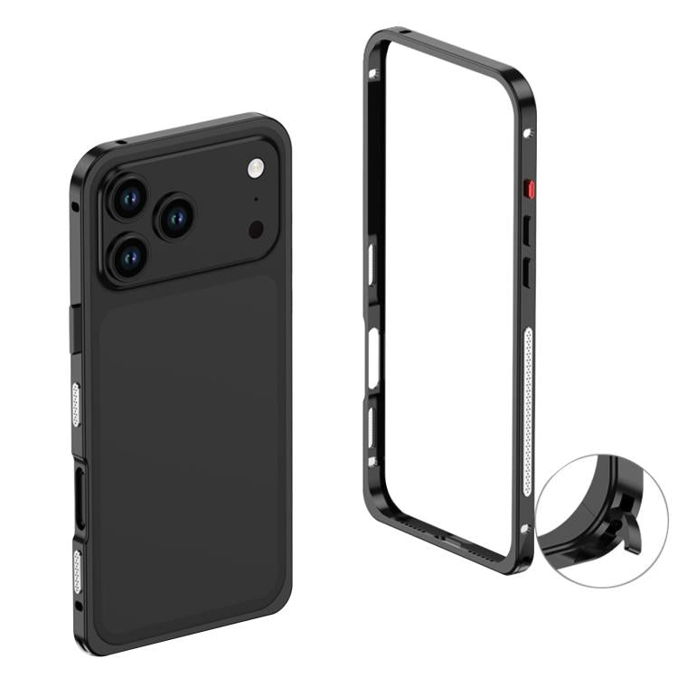 Ốp lưng điện thoại khung kim loại hợp kim siêu mỏng chống sốc, dành cho iPhone 17 Pro Max, iPhone 17 Pro
