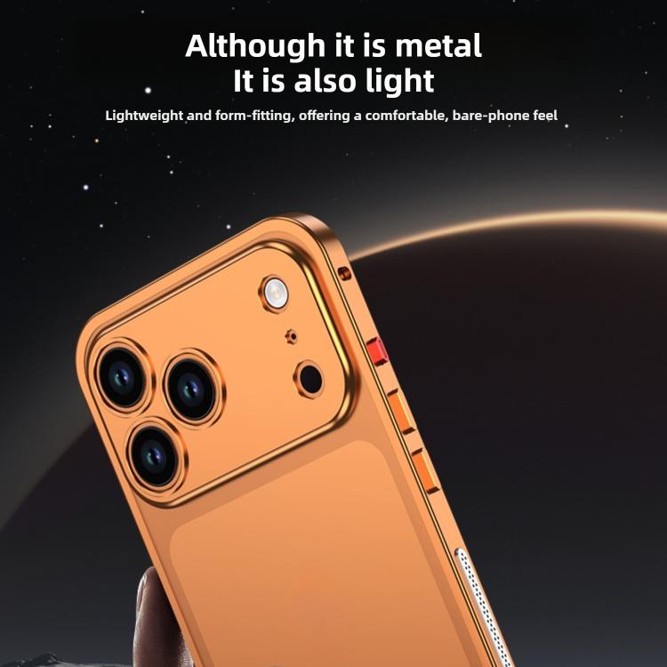 Ốp lưng điện thoại khung kim loại hợp kim siêu mỏng chống sốc, dành cho iPhone 17 Pro Max, iPhone 17 Pro