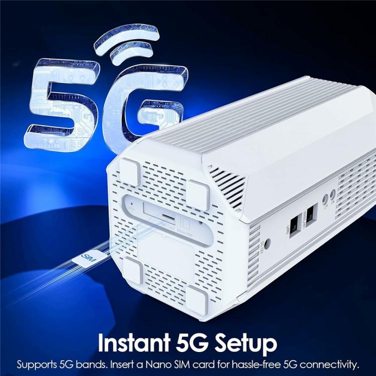 WAVLINK WL-WNF100X3NR-B Bộ định tuyến 5G WiFi 6 phiên bản châu Âu có khe cắm Nano SIM, phích cắm EU, phích cắm UK