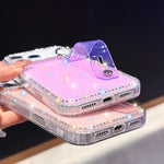 Ốp lưng điện thoại có vòng đeo tay đính đá lấp lánh, dành cho iPhone 17 Pro Max