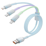 Dây cáp sạc nhanh nylon bện ENKAY 120W USB sang Dual Type-C & 8 Pin, dài 1,2m, ENK-CB185