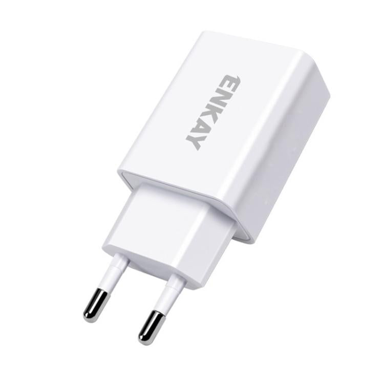 Bộ sạc tường USB ENKAY 10W 5V 2A, phích cắm EU, phích cắm Mỹ