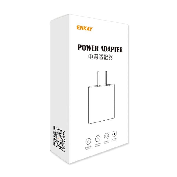 Bộ sạc tường USB ENKAY 10W 5V 2A, phích cắm EU, phích cắm Mỹ