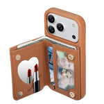 Ốp lưng điện thoại ví da thuần chay kim loại nơ họa tiết hình thoi gương, dành cho iPhone 17 Pro Max, iPhone 17 Pro, iPhone 17, iPhone 16 Pro Max, iPhone 16 Pro, iPhone 16 Plus, iPhone 16
