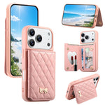 Ốp lưng điện thoại ví da thuần chay kim loại nơ họa tiết hình thoi gương, dành cho iPhone 17 Pro Max, iPhone 17 Pro, iPhone 17, iPhone 16 Pro Max, iPhone 16 Pro, iPhone 16 Plus, iPhone 16
