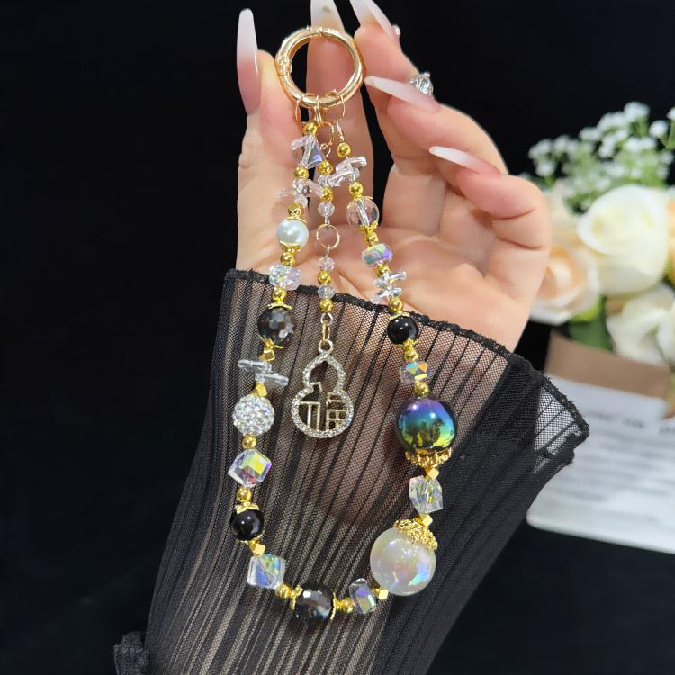 Dây đeo điện thoại ngọc trai vàng, bạc, vàng