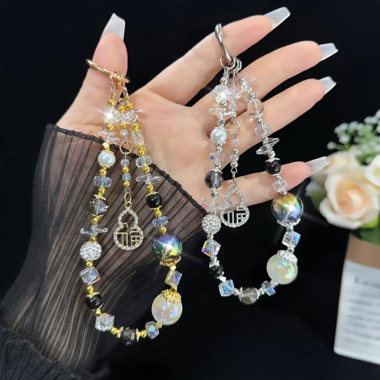 Dây đeo điện thoại ngọc trai vàng, bạc, vàng