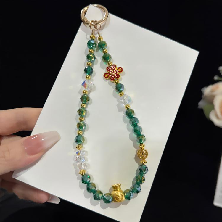 Dây chuyền pha lê nước may mắn Fortune Crystal, đỏ, xanh lá