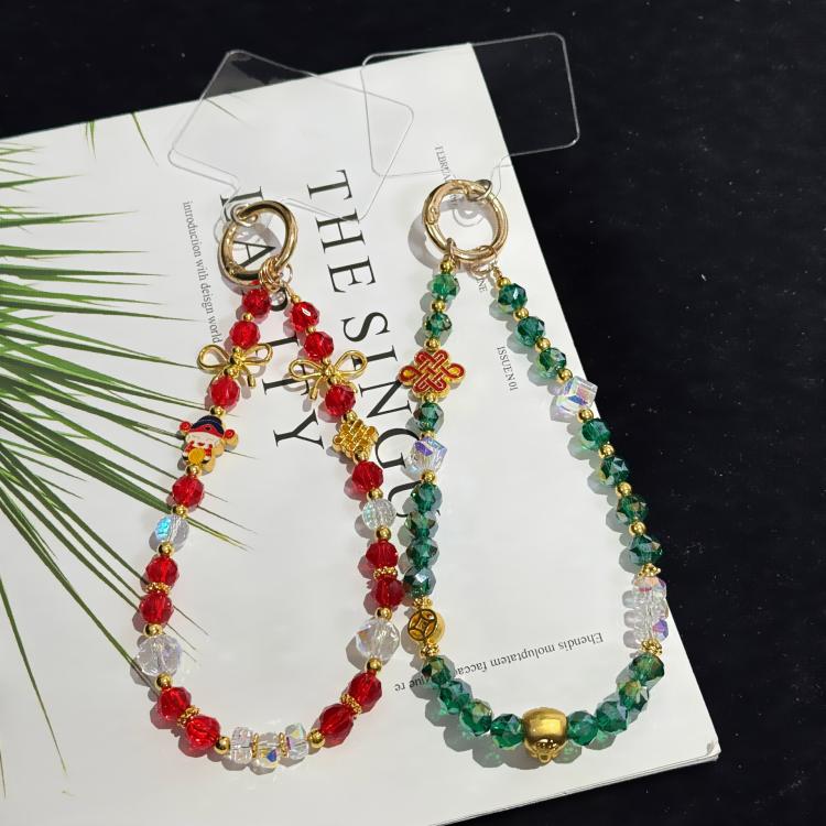 Dây chuyền pha lê nước may mắn Fortune Crystal, đỏ, xanh lá