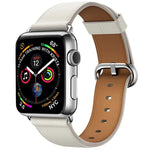 Dây đeo cổ tay da nút cổ điển cho Apple Watch Series 3 & 2 & 1 38mm
