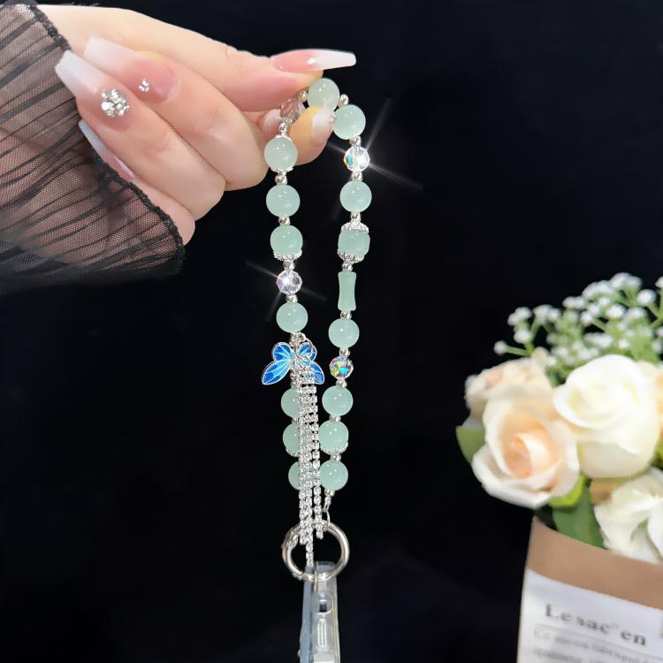 Vòng tay bông khoan ngọc trai và bướm, Hồng, Xanh lá