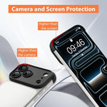 Ốp lưng điện thoại TPU siêu mỏng không viền có túi khí bốn góc chống sốc kèm phim bảo vệ ống kính, dành cho iPhone 17 Pro Max, dành cho iPhone 17 Pro, dành cho iPhone 17, dành cho iPhone Air