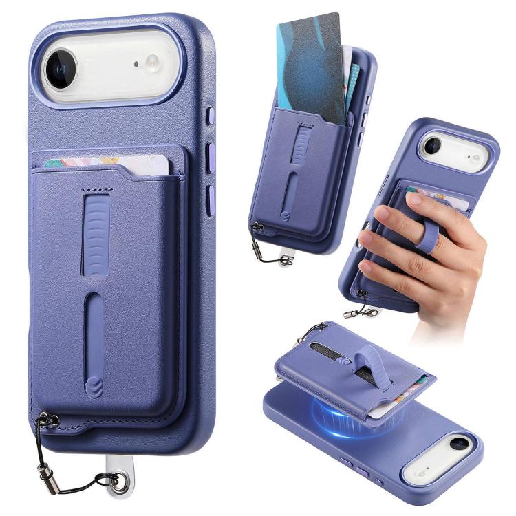Ốp lưng điện thoại có túi đựng thẻ nam châm tháo rời kèm vòng đeo ngón tay & dây chống mất, dành cho iPhone 17e / 16e, dành cho iPhone 17 Pro Max, dành cho iPhone 17 Pro, dành cho iPhone 17, dành cho iPhone Air, dành cho iPhone 16 Plus