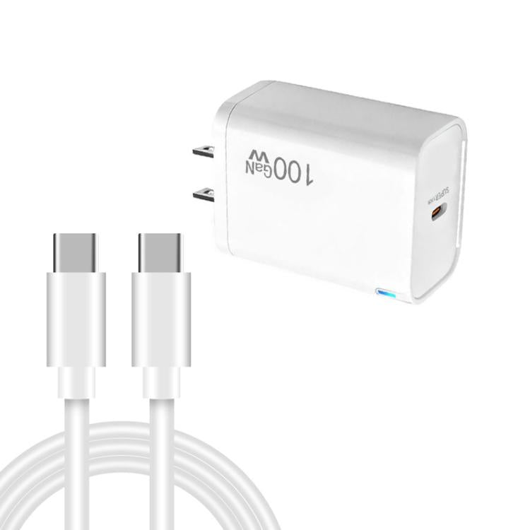 Bộ sạc tương thích hoàn toàn TE-PD46 GaN 100W PD 45W kèm cáp dữ liệu Type-C to Type-C, phích cắm Mỹ