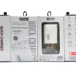 TE-PD46 GaN 100W PD 45W Fully Compatible Charger with Type-C to Type-C Data Cable，US Plug