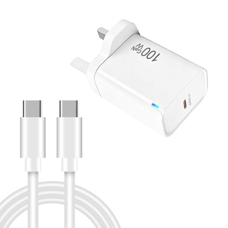 Bộ sạc tương thích hoàn toàn TE-PD46 GaN 100W PD 45W kèm cáp dữ liệu Type-C to Type-C, phích cắm Anh