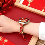 Dây đồng hồ bện dây hạt năm mới, Dành cho Apple Watch 46mm / 49mm / 45mm / 44mm, Dành cho Apple Watch 42mm / 41mm / 40mm / 38mm