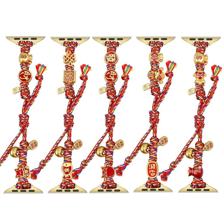 Dây đồng hồ bện dây hạt năm mới, Dành cho Apple Watch 46mm / 49mm / 45mm / 44mm, Dành cho Apple Watch 42mm / 41mm / 40mm / 38mm