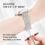 Dây đồng hồ kim loại đính kim cương sang trọng khóa móc, Dành cho Apple Watch 46mm / 49mm / 45mm / 44mm, Dành cho Apple Watch 42mm / 41mm / 40mm / 38mm