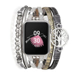 Dây đồng hồ da thật kim loại mặt dây chuyền Cây sự sống, Dành cho Apple Watch 46mm / 49mm / 45mm / 44mm, Dành cho Apple Watch 42mm / 41mm / 40mm / 38mm