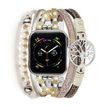 Dây đồng hồ da thật kim loại mặt dây chuyền Cây sự sống, Dành cho Apple Watch 46mm / 49mm / 45mm / 44mm, Dành cho Apple Watch 42mm / 41mm / 40mm / 38mm