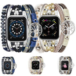 Dây đồng hồ da thật kim loại mặt dây chuyền Cây sự sống, Dành cho Apple Watch 46mm / 49mm / 45mm / 44mm, Dành cho Apple Watch 42mm / 41mm / 40mm / 38mm