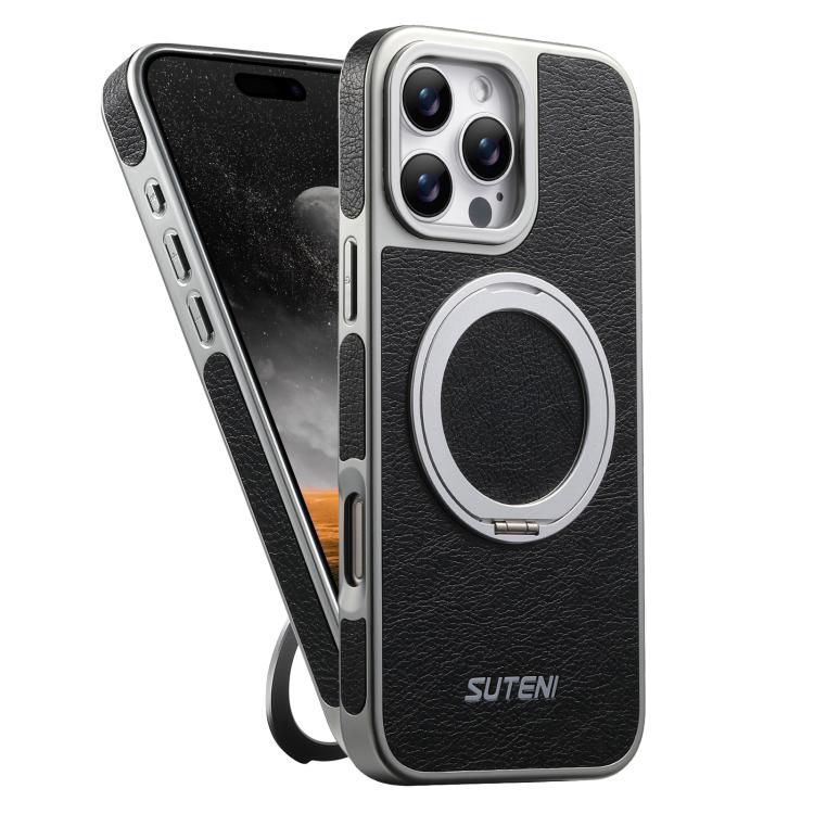 Ốp điện thoại Suteni G6 họa tiết da ngựa điên mạ điện xoay 360 kèm giá đỡ nam châm, Dành cho iPhone 13 Pro Max, Dành cho iPhone 13 Pro