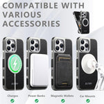 Ốp điện thoại Suteni G6 họa tiết da ngựa điên mạ điện xoay 360 kèm giá đỡ nam châm, Dành cho iPhone 13 Pro Max, Dành cho iPhone 13 Pro