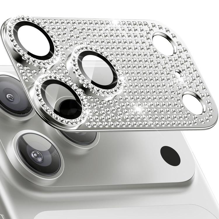 Kalebol Miếng dán kính cường lực kim loại mờ toàn diện bảo vệ ống kính camera kim cương sáng, Dành cho iPhone 17 Pro Max, Dành cho iPhone 17 Pro