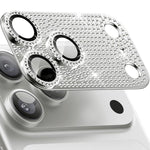 Kalebol Miếng dán kính cường lực kim loại mờ toàn diện bảo vệ ống kính camera kim cương sáng, Dành cho iPhone 17 Pro Max, Dành cho iPhone 17 Pro