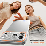 Kalebol Miếng dán kính cường lực kim loại mờ toàn diện bảo vệ ống kính camera kim cương sáng, Dành cho iPhone 17 Pro Max, Dành cho iPhone 17 Pro