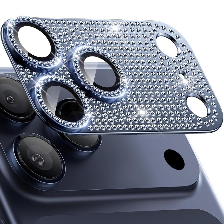 Kalebol Miếng dán kính cường lực kim loại mờ toàn diện bảo vệ ống kính camera kim cương sáng, Dành cho iPhone 17 Pro Max, Dành cho iPhone 17 Pro