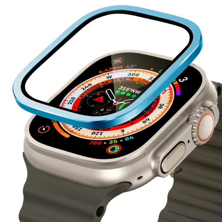 Miếng dán kính cường lực khung kim loại titanium cho Apple Watch Ultra 49mm