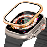 Miếng dán kính cường lực khung kim loại titanium cho Apple Watch Ultra 49mm