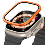 Miếng dán kính cường lực khung kim loại titanium cho Apple Watch Ultra 49mm